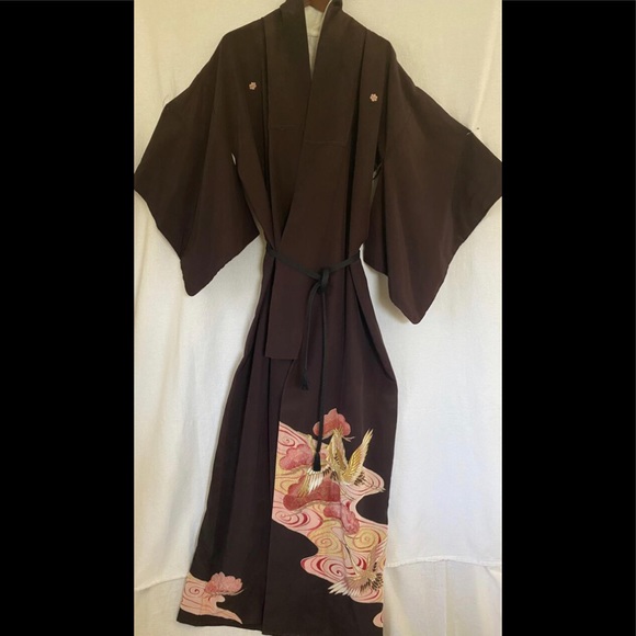 Vintage Silk Japanese Kimono (Size Large- XLarge) - Picture 1 of 6